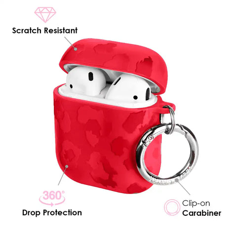 Red Hot Leopard AirPod Case