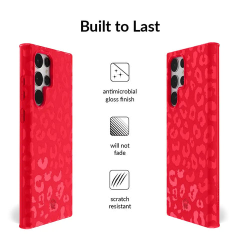 Red Hot Leopard Samsung Case