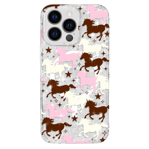 Pink Pony Glitter iPhone Case