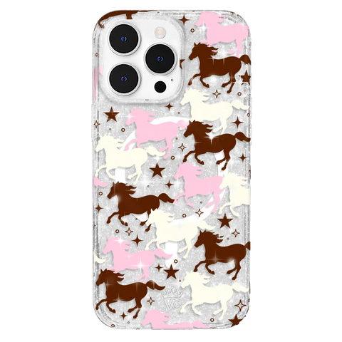Pink Pony Glitter iPhone Case