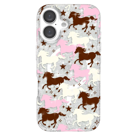 Pink Pony Glitter iPhone Case