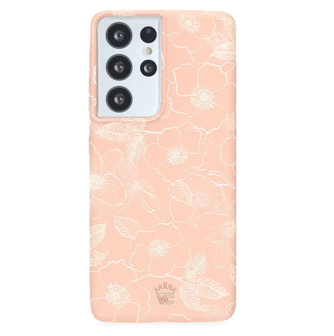 Peach Blossom Floral Samsung Case
