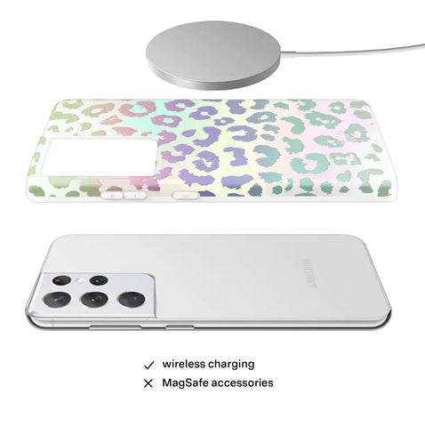 White Opal Leopard Samsung Case