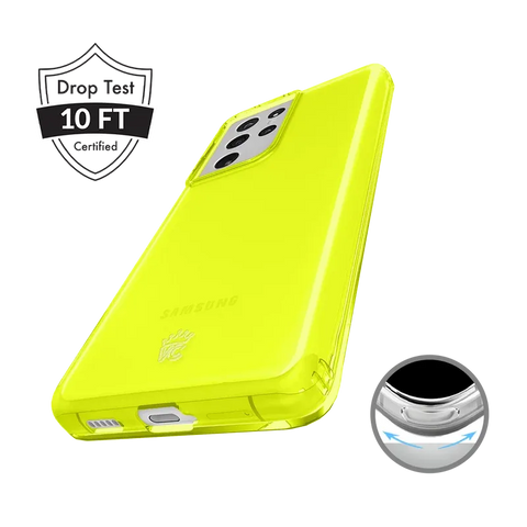 Neon Yellow Clear Samsung Case