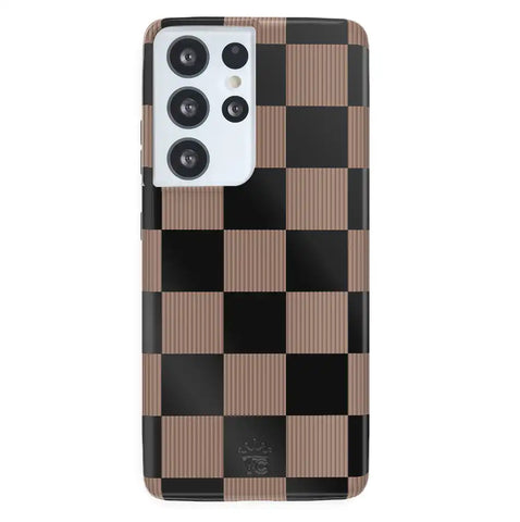 Mocha Vibe Checkered Samsung Case