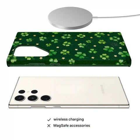 Lucky Clover Glitter Samsung Case