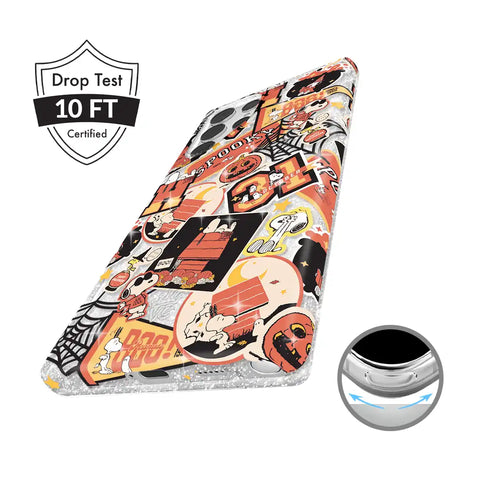 Snoopy Halloween Varsity Glitter Samsung Case