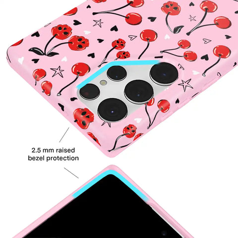 Sour Cherry Skulls Samsung Case