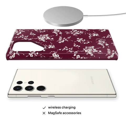 French Burgundy Floral Samsung Case