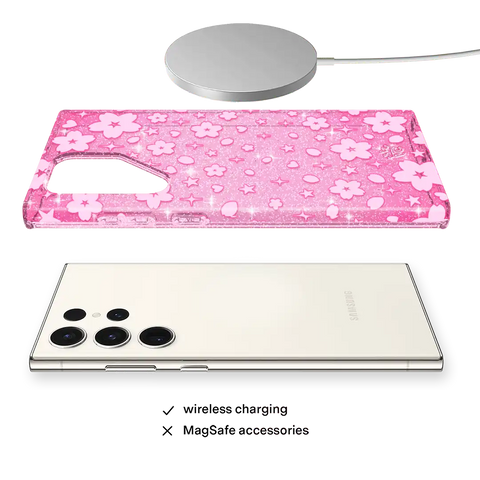 Cherry Blossom Glitter Samsung Case