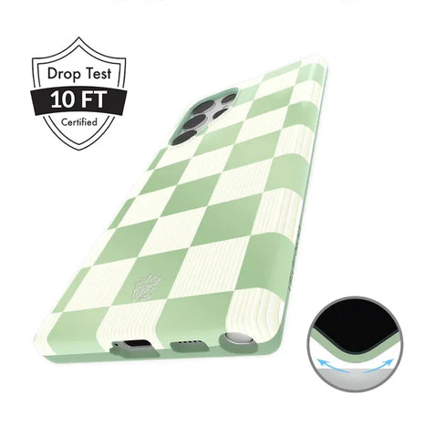 Pistachio Vibe Checkered Samsung Case
