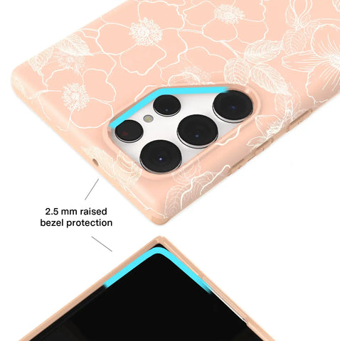 Peach Blossom Floral Samsung Case