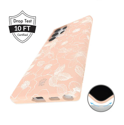 Peach Blossom Floral Samsung Case