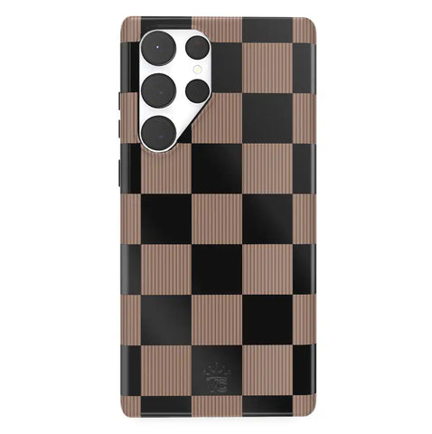 Mocha Vibe Checkered Samsung Case