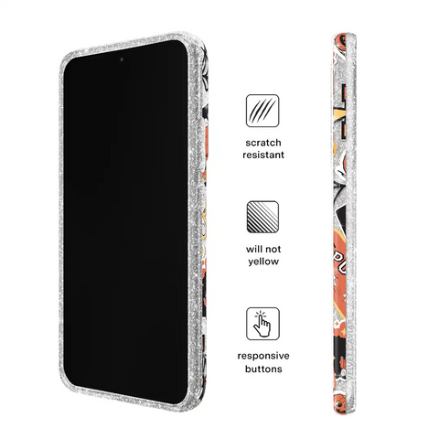 Snoopy Halloween Varsity Glitter Samsung Case