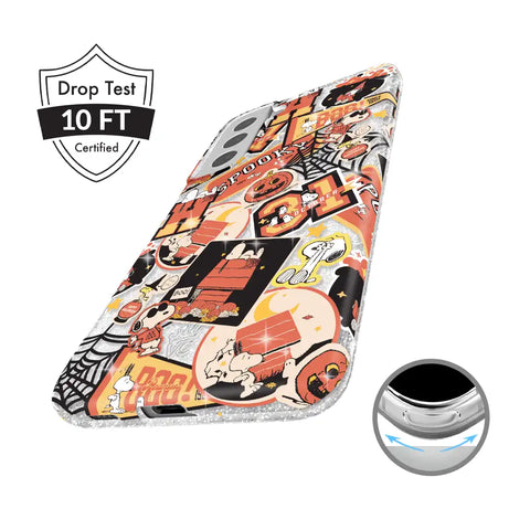 Snoopy Halloween Varsity Glitter Samsung Case