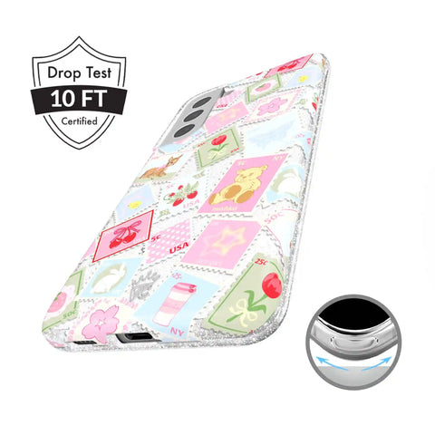 Spring Whimsy Stamps Glitter Samsung Case