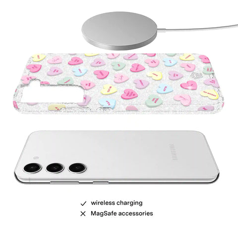 Sweet Hearts Glitter Samsung Case