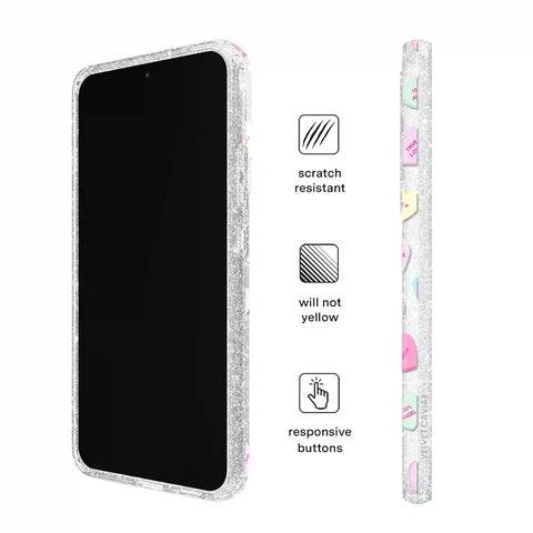 Sweet Hearts Glitter Samsung Case