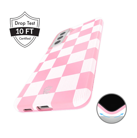 Pink Vibe Checkered Samsung Case