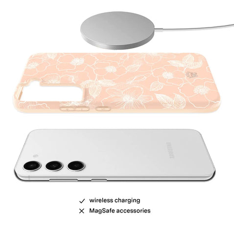 Peach Blossom Floral Samsung Case