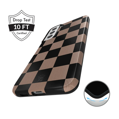 Mocha Vibe Checkered Samsung Case