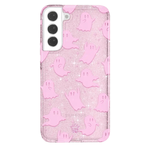 Ghosted Pink Glitter Samsung Case