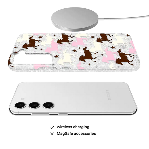 Pink Pony Glitter Samsung Case