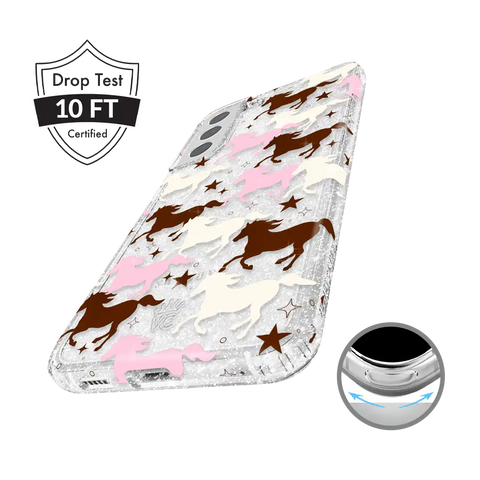 Pink Pony Glitter Samsung Case