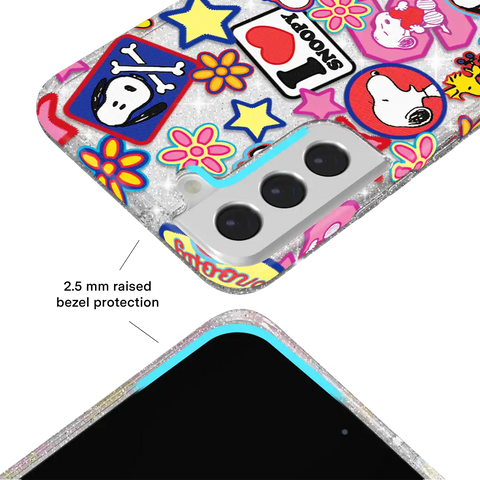 Snoopy Patchwork Glitter Samsung Case