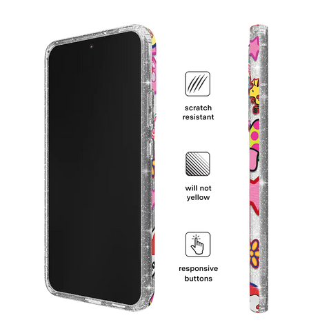 Snoopy Patchwork Glitter Samsung Case