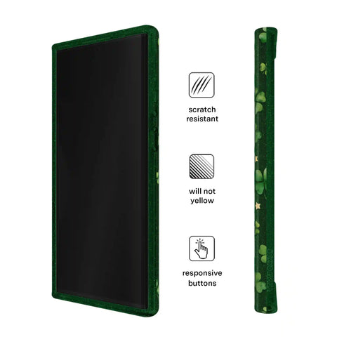 Lucky Clover Glitter Samsung Case