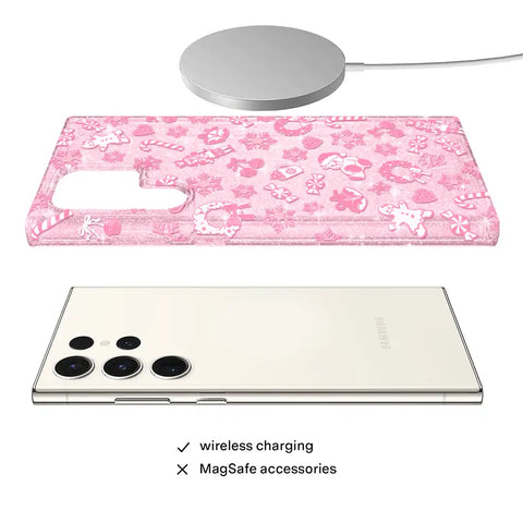 Pink Christmas Glitter Samsung Case
