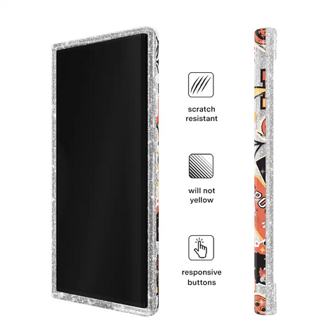 Snoopy Halloween Varsity Glitter Samsung Case