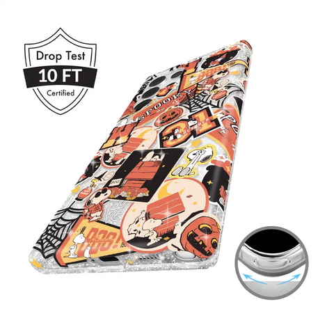 Snoopy Halloween Varsity Glitter Samsung Case