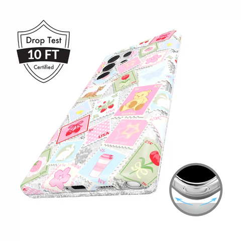 Spring Whimsy Stamps Glitter Samsung Case
