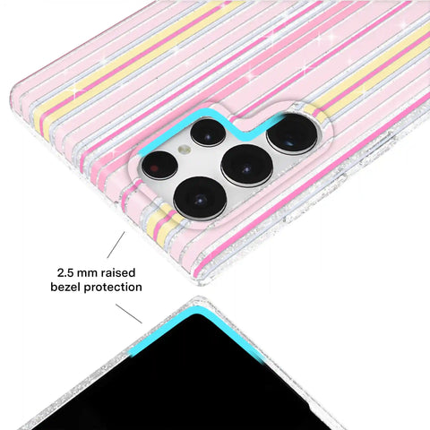Sunkissed Stripes Glitter Samsung Case