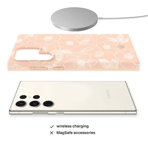 Peach Blossom Floral Samsung Case