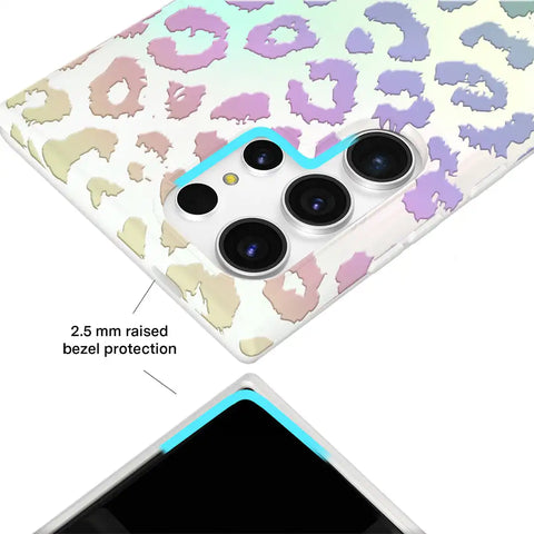 White Opal Leopard Samsung Case