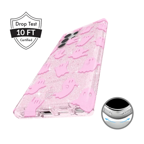 Ghosted Pink Glitter Samsung Case