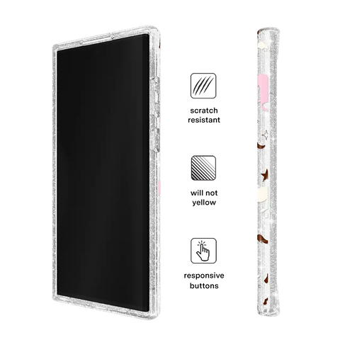 Pink Pony Glitter Samsung Case