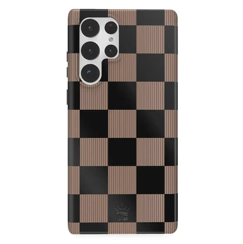 Mocha Vibe Checkered Samsung Case