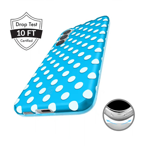 Aquamarine Polka Dot Samsung Case