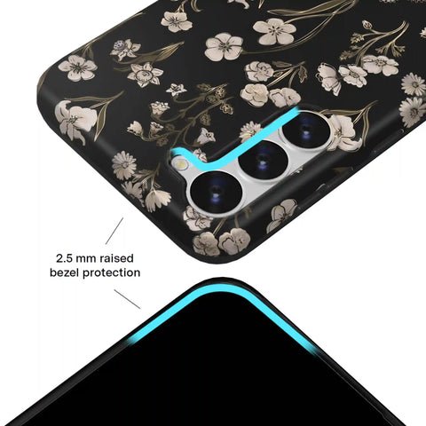 Nightbloom Gold Chrome Floral Samsung Case