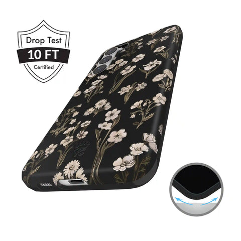 Nightbloom Gold Chrome Floral Samsung Case