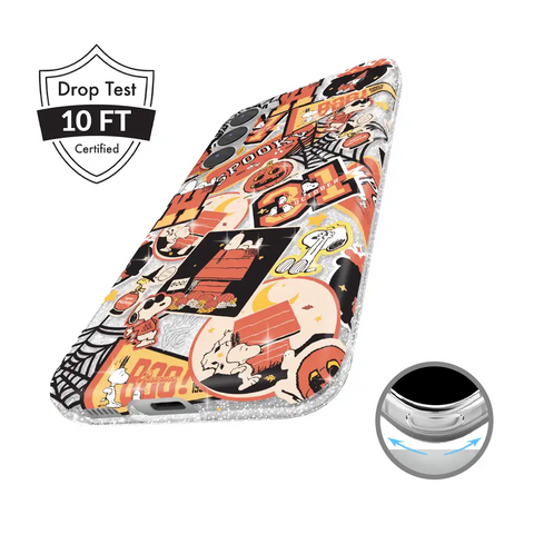 Snoopy Halloween Varsity Glitter Samsung Case