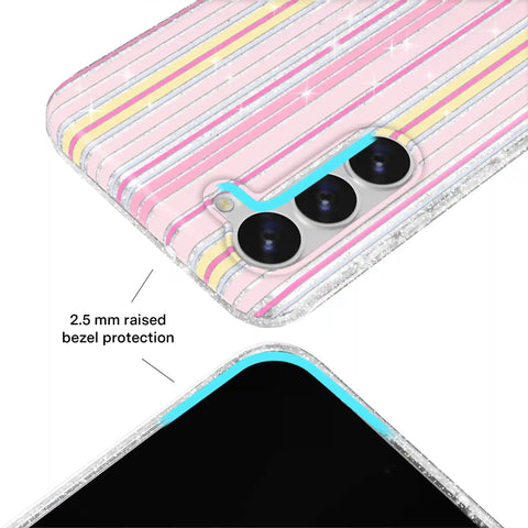 Sunkissed Stripes Glitter Samsung Case
