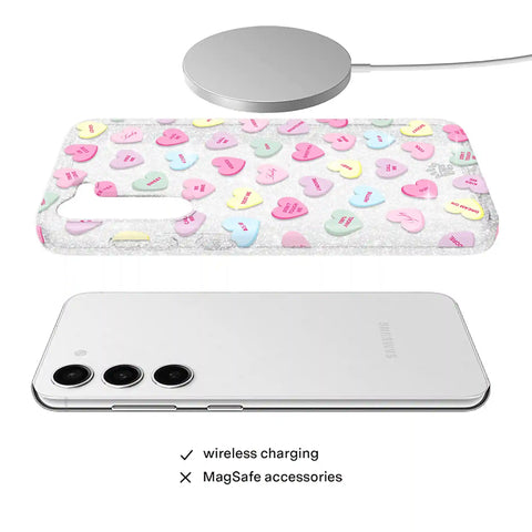 Sweet Hearts Glitter Samsung Case