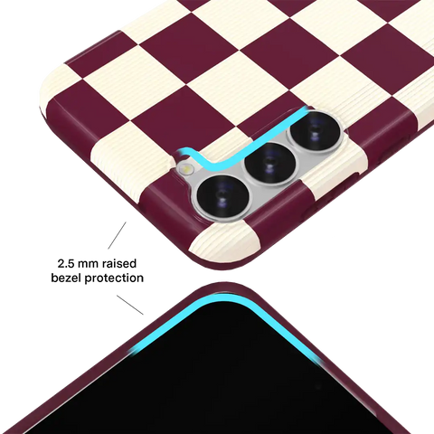 Burgundy Vibe Checker Samsung Case
