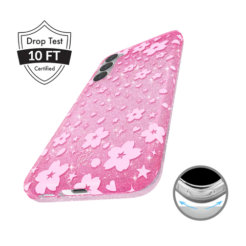 Cherry Blossom Glitter Samsung Case